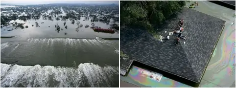 Aftermath and iamges of Hurrican Katrina damage.